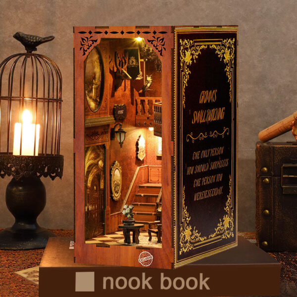 Grimm’s Cottage Library DIY Book Nook Kit | Whitby Thorne