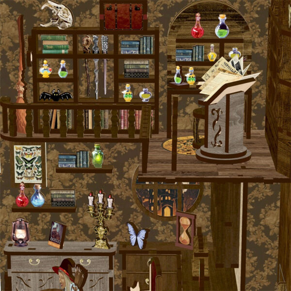 The Enchanted Witch’s Atelier DIY Book Nook Kit | Whitby Thorne