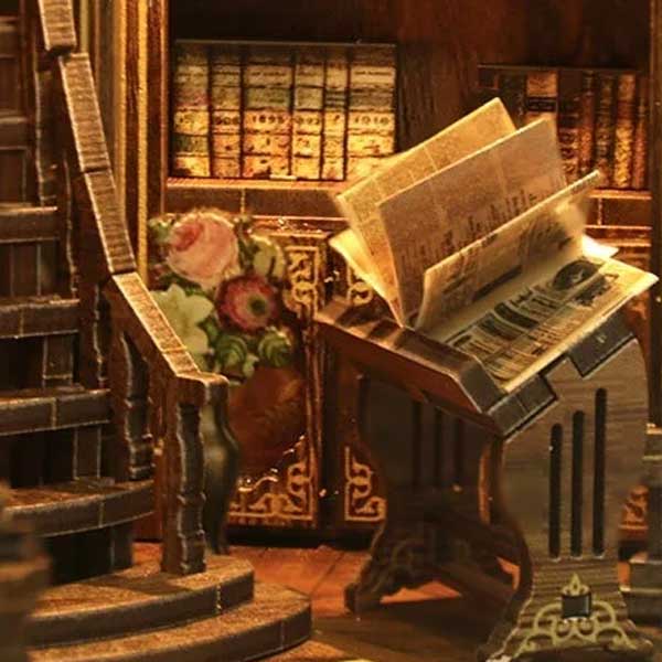 Ancient Book Collection Room DIY Book Nook Kit | Whitby Thorne