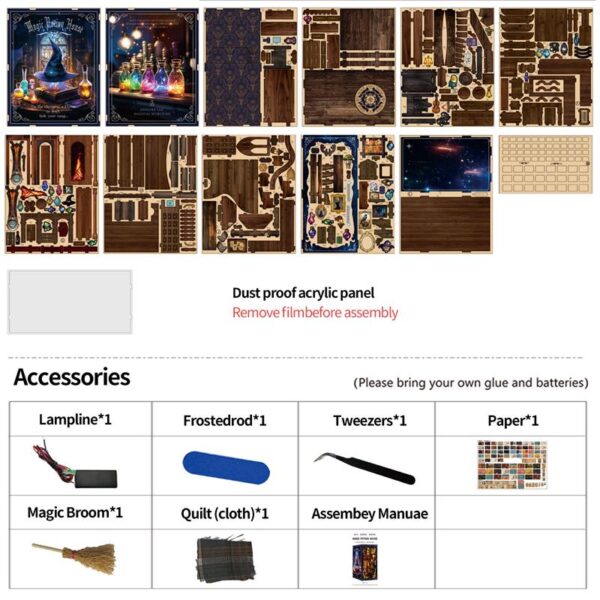 o_167794ca-c6bd-4ab4-a28b-0162c96584c3 The Enchanter’s Elixirs DIY Book Nook Kit | Whitby Thorne