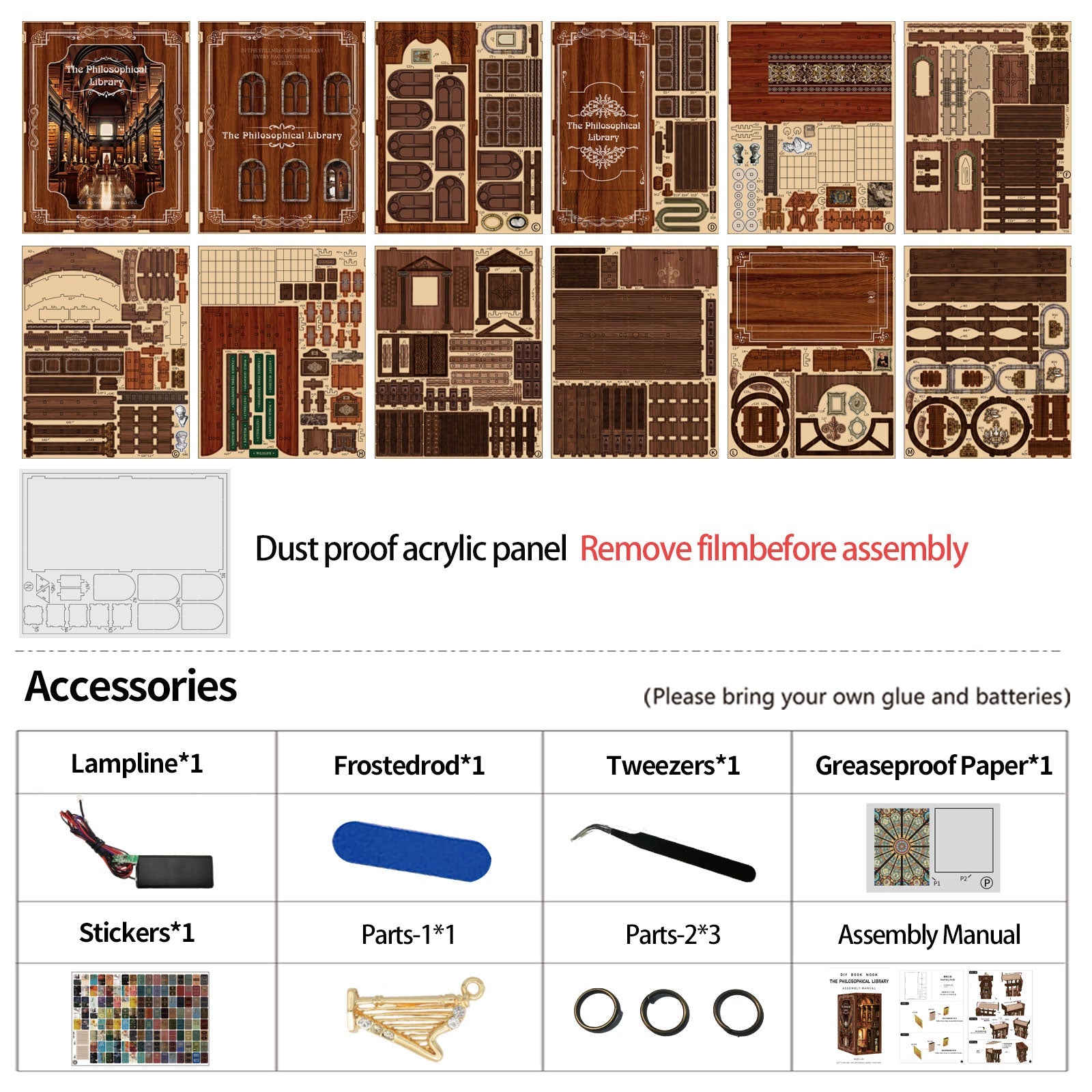 The Philosophical Library DIY Book Nook Kit | Whitby Thorne - Image 8